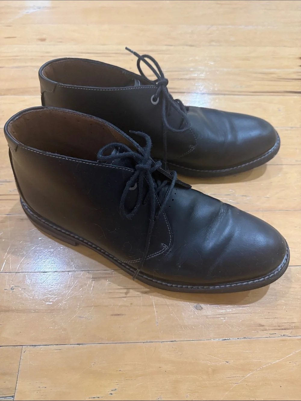 Clarks Men's Black Leather Chukka Boots Sz 11